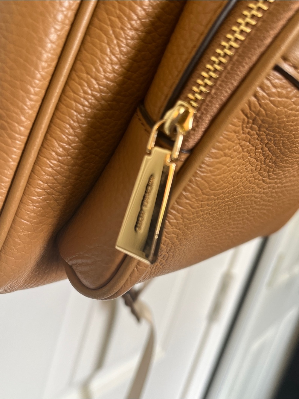 Michael Kors Medium Bex Backpack Cognac Pebbled Leather - Picture 5 of 12